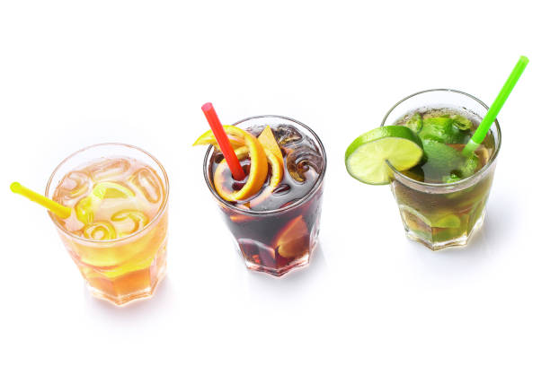 istock Glasses of different soft drinks or highball cocktails 1369997998