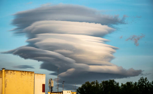 istock Amazing cumulus cloud formation over Marbella 1370001426