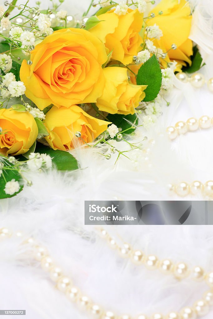 rose and pearl I expressed an image of the beauty with  yellow roses and pearl. Beauty Stock Photo