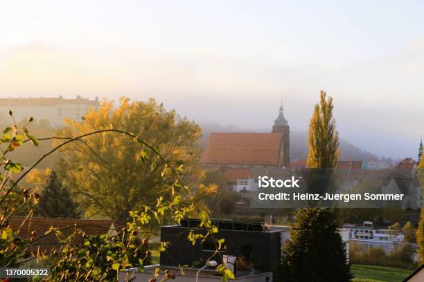 Morning Mood In Pirna In Saxon Switzerland Stock Photo - Download Image Now - Autumn, Saxony, City