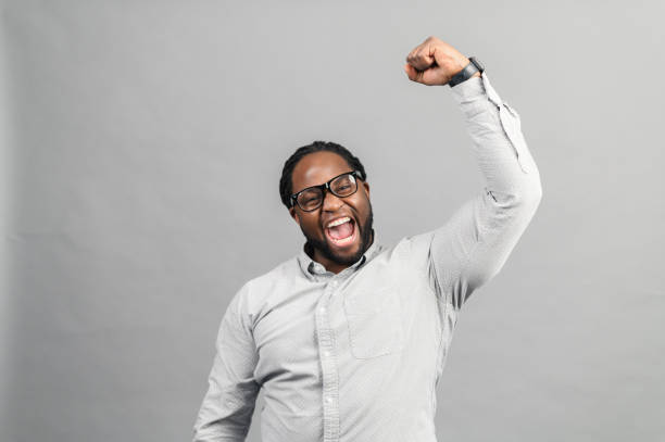 istock I did it concept with African satisfied man 1370005673