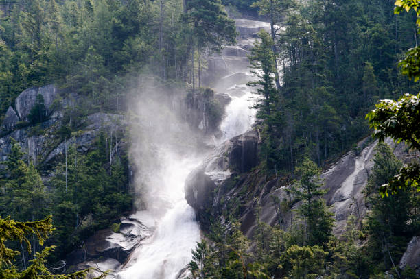 Natural wonders of British Columbia. Waterfalls of Canada.