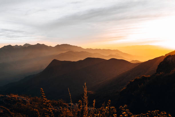 Sunset in the Mantiqueira Mountains Sunset in the Mantiqueira Mountains mantiqueira mountains stock pictures, royalty-free photos & images