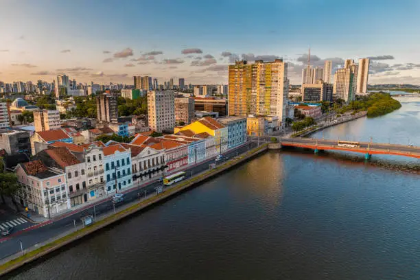 Aerial view of Recife city in Pernambuco state, Brazil