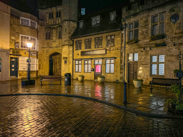 York at night light trails