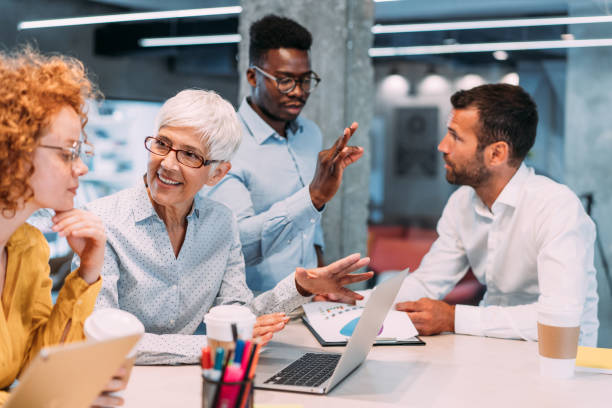 istock Business persons on meeting in the office. 1370020926