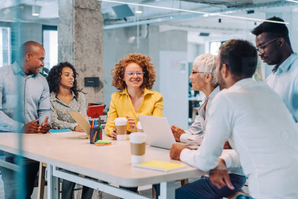 istock Business persons on meeting in the office. 1370020928
