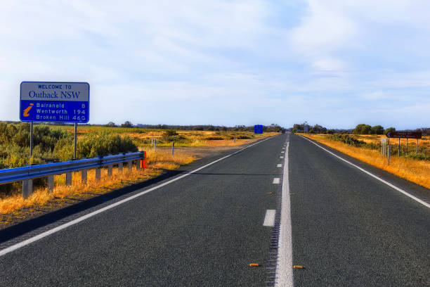 istock HWY Welcome to outback mid road 1370021192