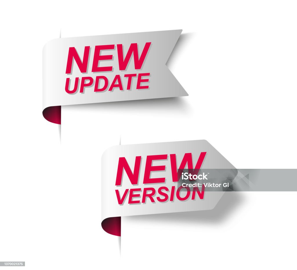 Version Update Poster New Update New Version Banner Template Isolated On White Background ...