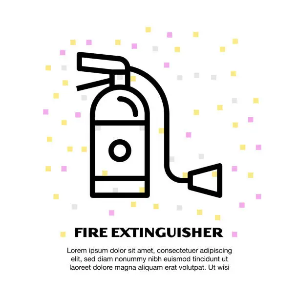 Vector illustration of Fire extinguisher icon