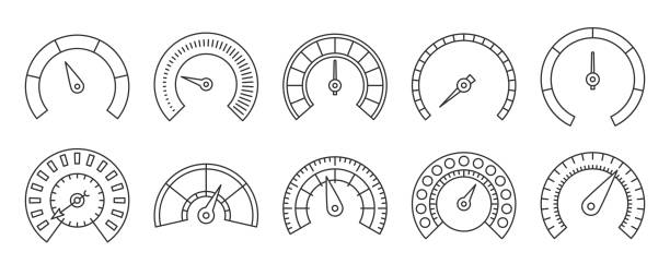 Speedometer Line Work 2,200+ Speedometer Line Art Stock Photos, Pictures & Royalty-Free ...