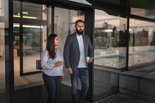 istock Two business colleagues going for an outdoor coffee break from work 1370027820