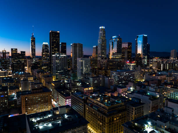 istock DTLA at Night - Aerial 1370032617