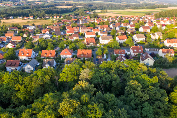 istock Houses in Green Environment, Aerial View 1370033608