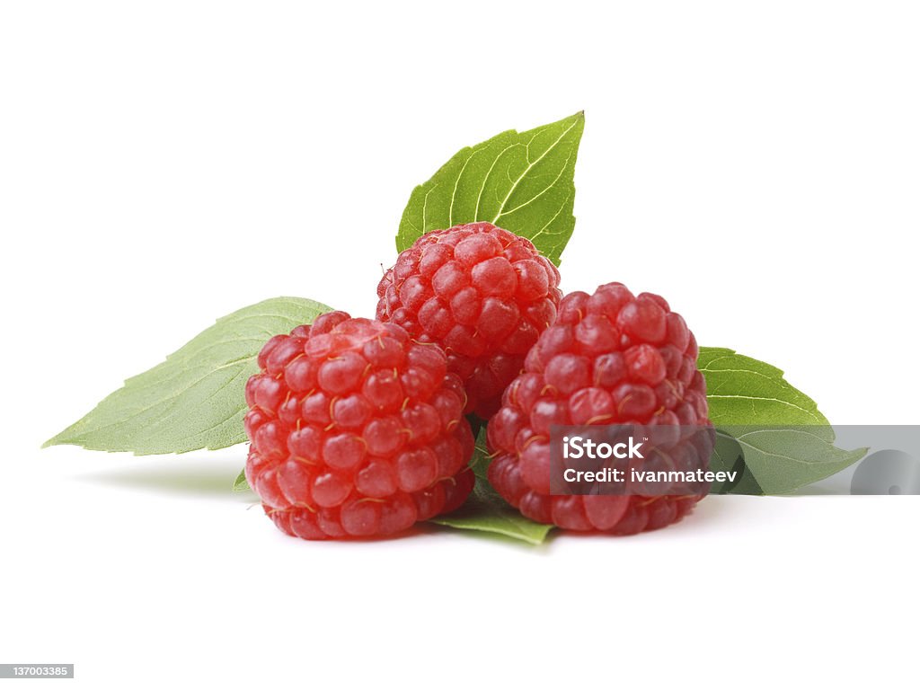 Raspberries Raspberries on white Berry Fruit Stock Photo