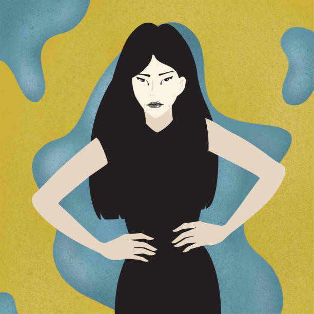 80+ Long Wavy Black Hair Illustrations, Royalty-Free Vector Graphics
