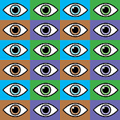 istock Sets Of Eyes Seamless Pattern 1370035675
