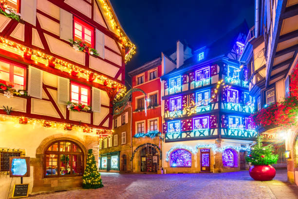 Colmar - Christmas city in Alsace, France stock photo