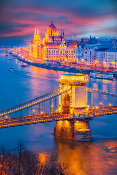 istock Budapest, Hungary. Hungarian Parliament, Chain Bridge and Danube 1370035689