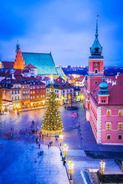 istock Warsaw, Poland - Castle Square and Christmas Tree 1370035716