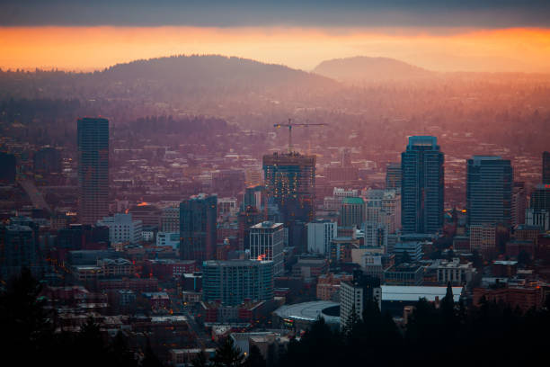 istock Sunrise over Downtown Portland Oregon 1370040095