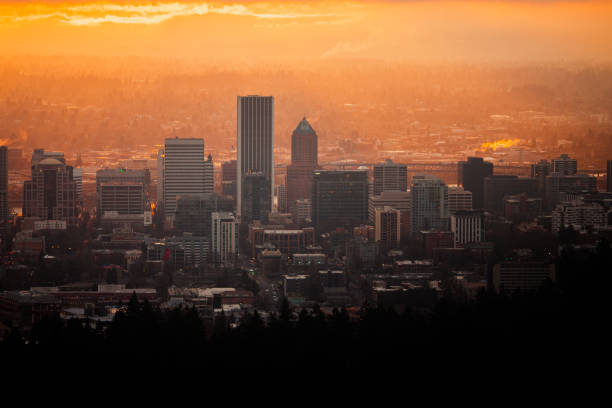 istock Sunrise over Downtown Portland Oregon 1370040105