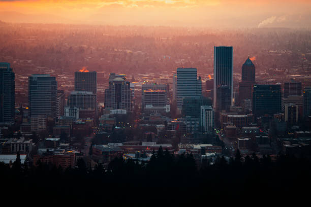 istock Sunrise over Downtown Portland Oregon 1370040106