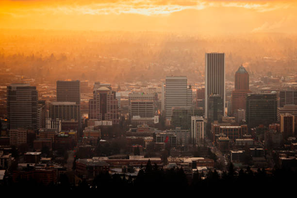 istock Sunrise over Downtown Portland Oregon 1370040114