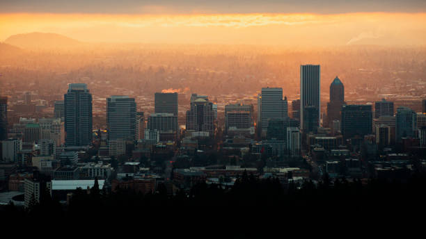 istock Sunrise over Downtown Portland Oregon 1370040129