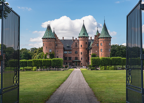 Trolleholm, Sweden - Aug 22, 2021: Trolleholm castle was built in 1530s and is situated in southern Sweden.
