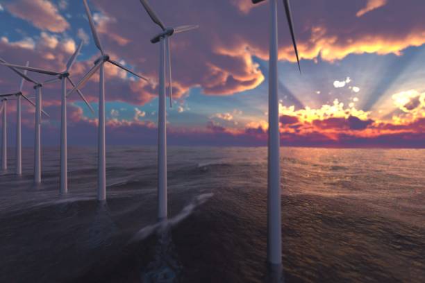 istock Clean energy wind power at sea 1370051678