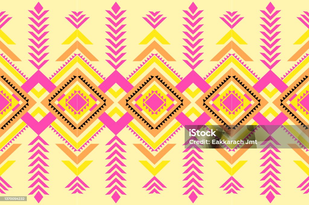 Yellow Abstract Geometric Pattern Border Geometric Pattern Border Seamless Pattern Illustration Geometry On A ...