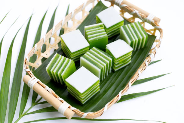 istock Pandan with coconut milk jelly, Thai dessert 1370056049