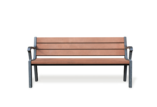 Park bench with clipping path.