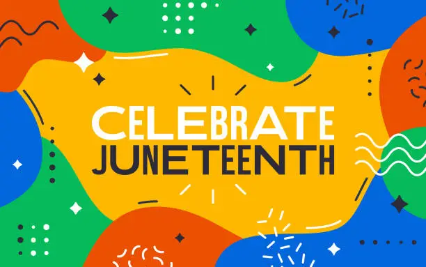 Vector illustration of Celebrate Juneteenth Celebration Background