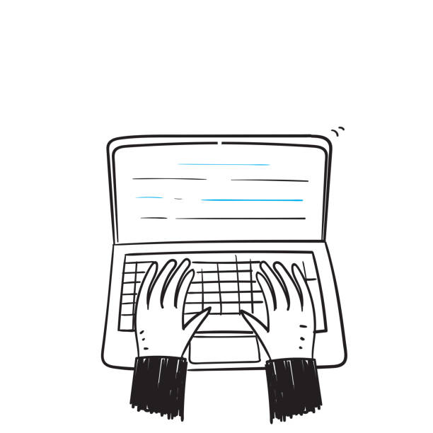 Computer Typing Drawing 24,500+ Computer Keyboard Drawing Stock Illustrations, Royalty-Free ...