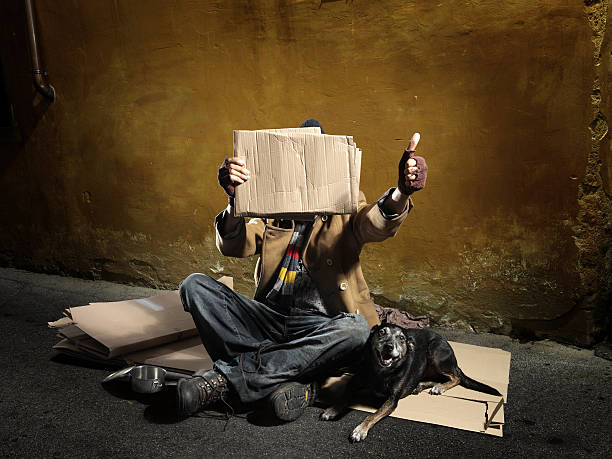 istock homeless person with his dog 137006699