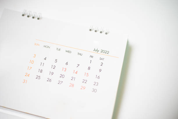 istock Close up calendar 2022 in planning concept. 1370067481