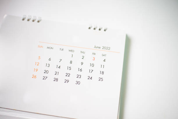 istock Close up calendar 2022 in planning concept. 1370067483
