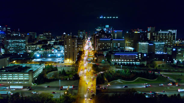 istock Richmond, VA at Night - Aerial 1370067897