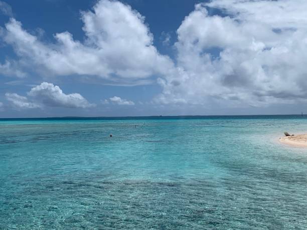 istock Blue lagoon in a Tahitian island 1370069848