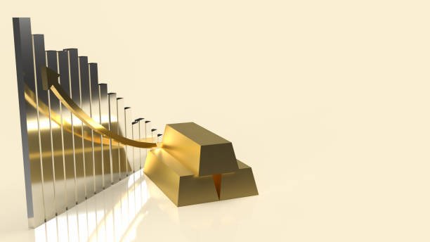 istock The gold bar and chart for business concept 3d rendering 1370073082