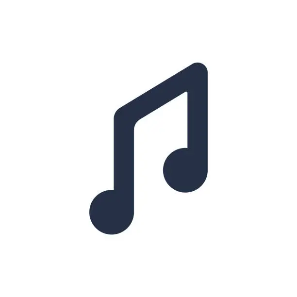 Vector illustration of Musical note icon