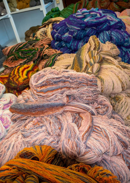 istock wool yarn threads, close-up of yarn texture, knitting as a hobby 1370083319