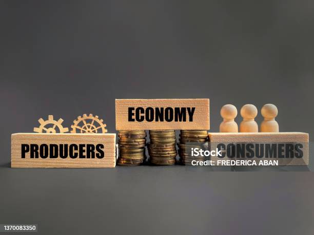 Economic System Concept Stock Photo - Download Image Now - Consumerism, Customer, Producer