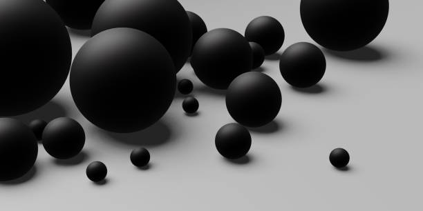 istock Circle abstract free floating ball Glossy geometric background 3d illustration 1370083485