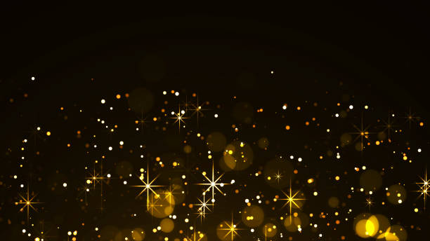 istock Abstract glitter bokeh lights with star festive background 1370084464