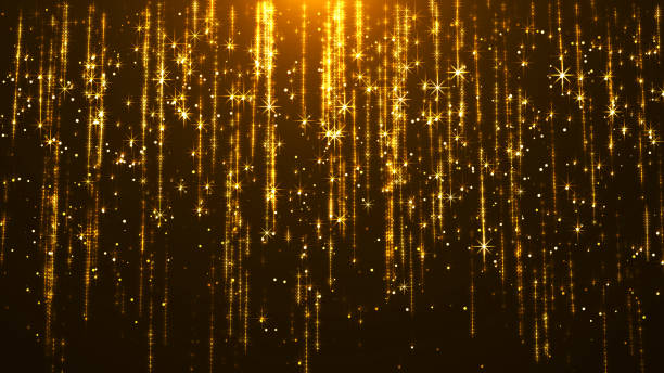 istock Abstract golden glitter bokeh lights trails background 1370084468