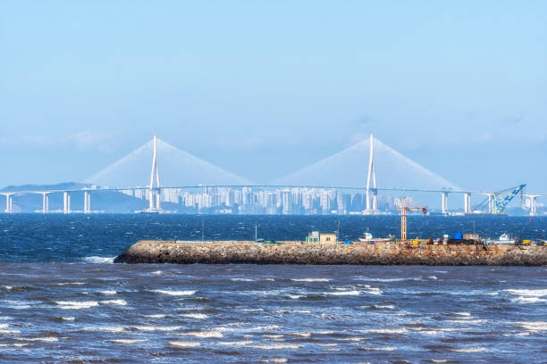 istock Bangameori beach and incheon bridge 1370085572