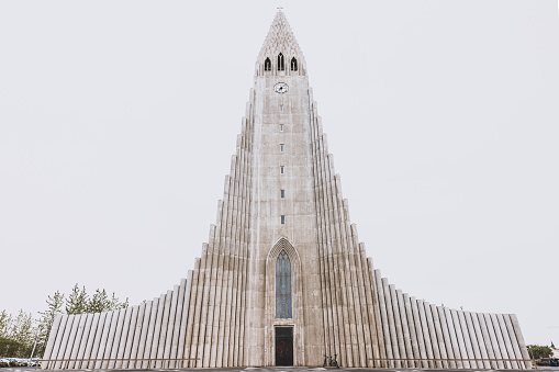 Iconic Hallgrimskirkja Church in the City of Reykjavik, Iceland, Northern Europe, Europe